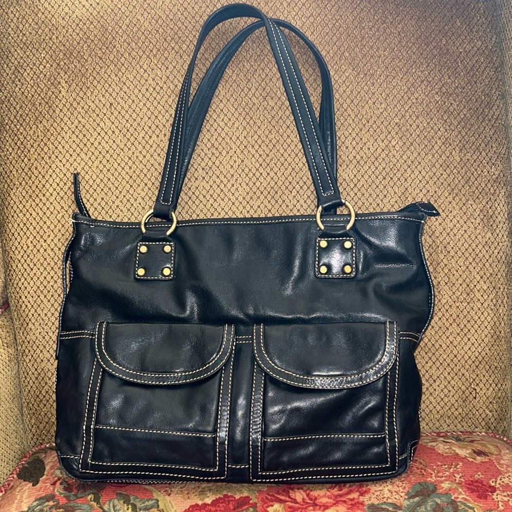 Vintage Fossil Leather Satchel